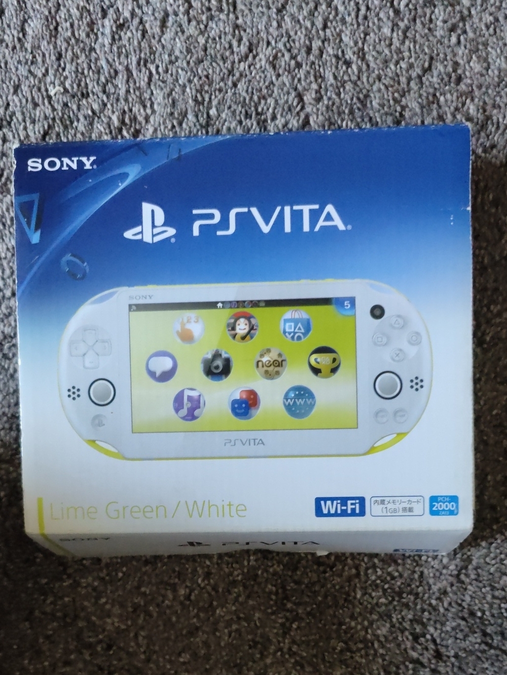 Sony PS Vita Handheld Console - White with Lime Green Accents